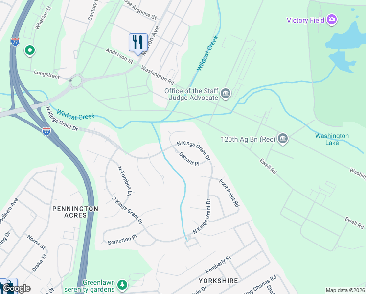 map of restaurants, bars, coffee shops, grocery stores, and more near 15 Davant Place in Columbia