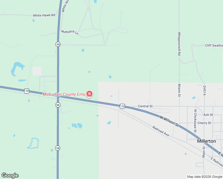 map of restaurants, bars, coffee shops, grocery stores, and more near North Cheyanne Street in Millerton