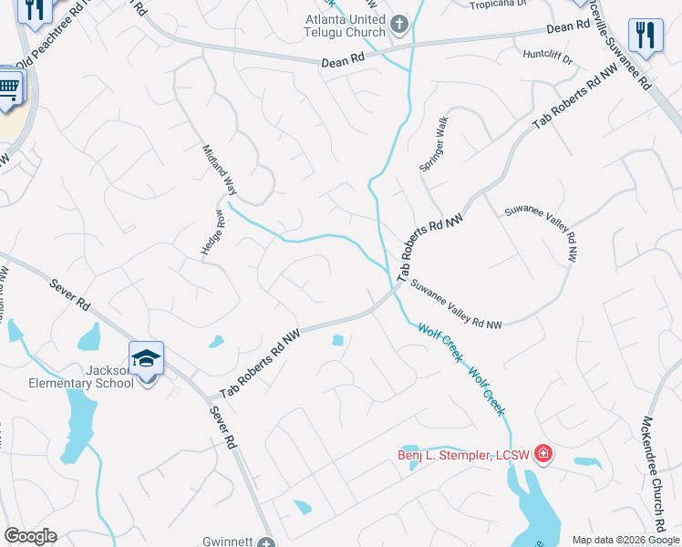 map of restaurants, bars, coffee shops, grocery stores, and more near 963 Hawk Creek Trail in Lawrenceville