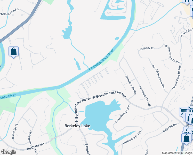 map of restaurants, bars, coffee shops, grocery stores, and more near 4235 Central River Park in Duluth