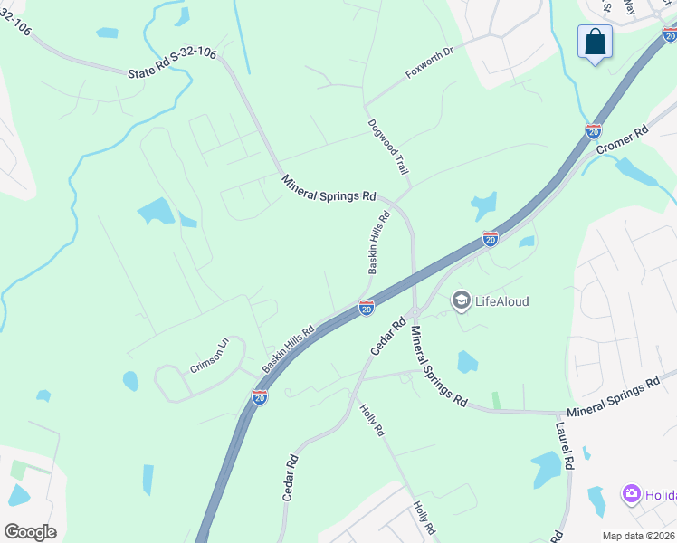 map of restaurants, bars, coffee shops, grocery stores, and more near 174 Baskin Hills Road in Lexington