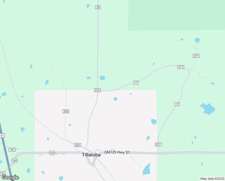 map of restaurants, bars, coffee shops, grocery stores, and more near County Road 17 in Tillatoba