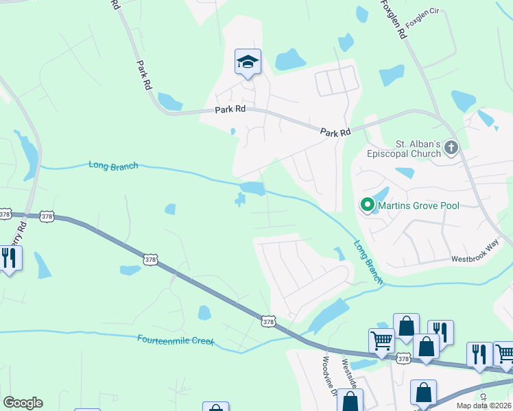 map of restaurants, bars, coffee shops, grocery stores, and more near 167 Nightingale Court in Lexington