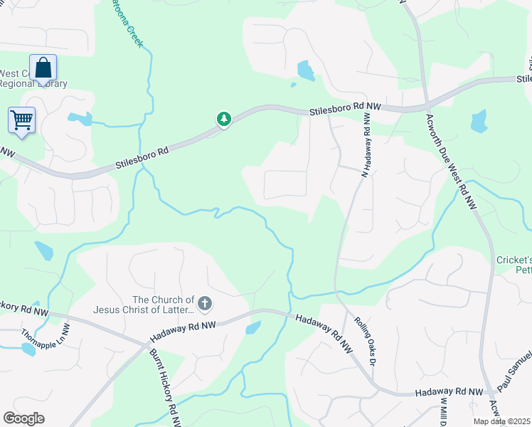 map of restaurants, bars, coffee shops, grocery stores, and more near 4514 Creekwood Circle in Kennesaw