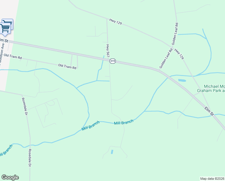 map of restaurants, bars, coffee shops, grocery stores, and more near 3413 Parkridge Drive in Aynor