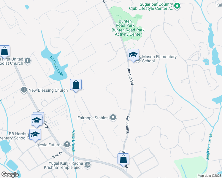 map of restaurants, bars, coffee shops, grocery stores, and more near 2953 Paddock Trail in Duluth