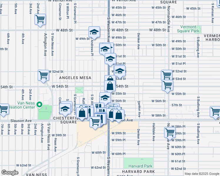 map of restaurants, bars, coffee shops, grocery stores, and more near in Los Angeles