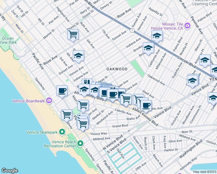 map of restaurants, bars, coffee shops, grocery stores, and more near in 