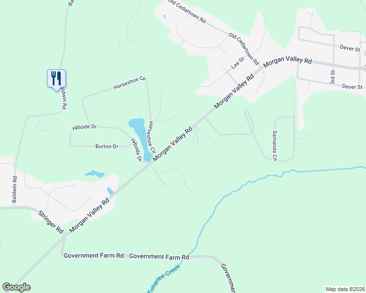 map of restaurants, bars, coffee shops, grocery stores, and more near 777 Morgan Valley Road in Rockmart