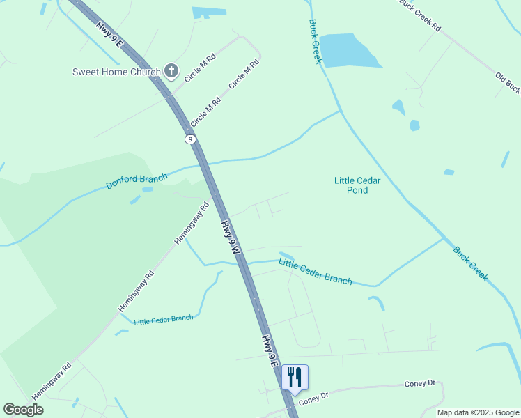 map of restaurants, bars, coffee shops, grocery stores, and more near 305 White Birch Lane in Longs