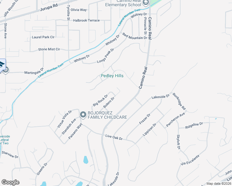 map of restaurants, bars, coffee shops, grocery stores, and more near 5220 Sebring Drive in Riverside