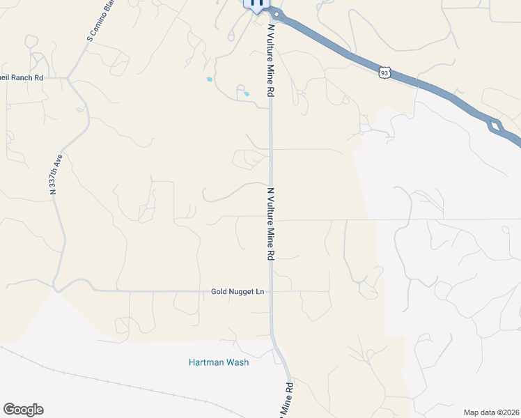 map of restaurants, bars, coffee shops, grocery stores, and more near 56202 North Vulture Mine Road in Wickenburg