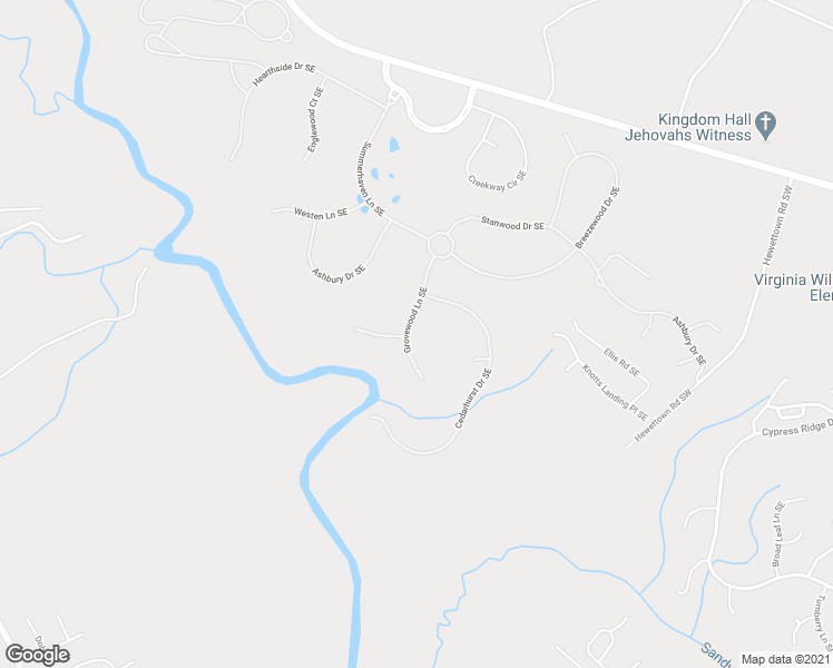 map of restaurants, bars, coffee shops, grocery stores, and more near 636 Grovewood Lane Southeast in Bolivia