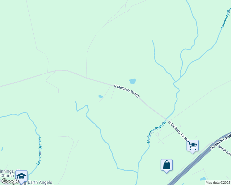 map of restaurants, bars, coffee shops, grocery stores, and more near 879 North Mulberry Road Northwest in Shallotte