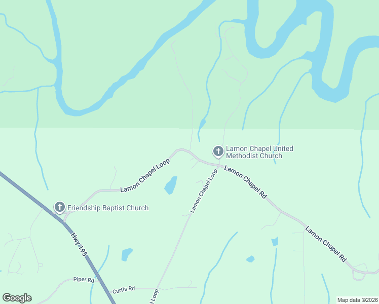 map of restaurants, bars, coffee shops, grocery stores, and more near 1120 Lamon Chapel Loop in Jasper