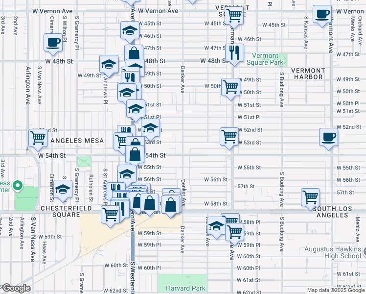 map of restaurants, bars, coffee shops, grocery stores, and more near in Los Angeles