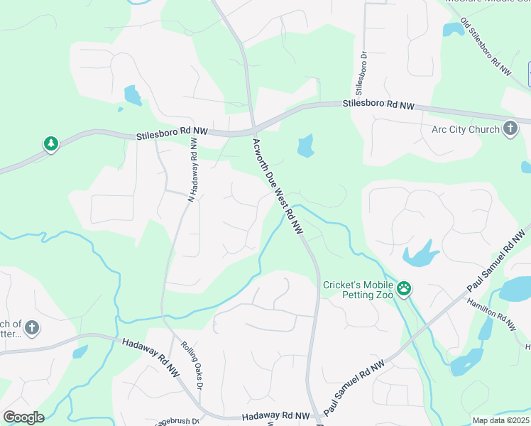 map of restaurants, bars, coffee shops, grocery stores, and more near 1562 Amberwood Creek Drive in Kennesaw