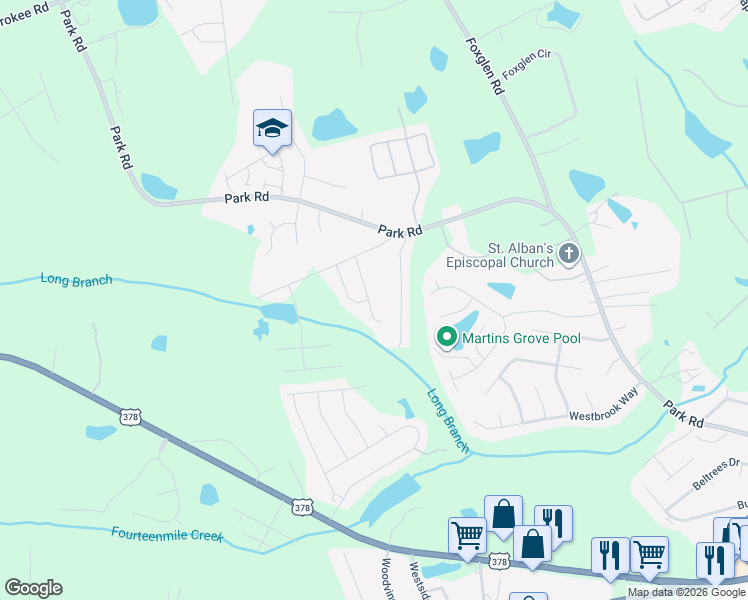 map of restaurants, bars, coffee shops, grocery stores, and more near 137 Autumn Stroll Court in Lexington