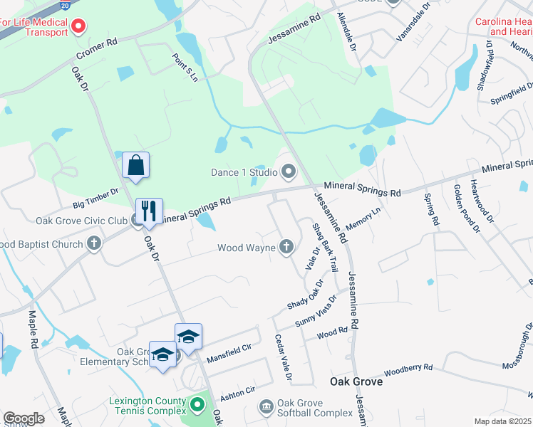 map of restaurants, bars, coffee shops, grocery stores, and more near 104 Duchess Trail in Lexington