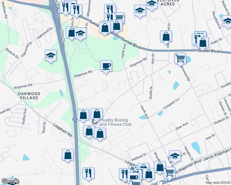 map of restaurants, bars, coffee shops, grocery stores, and more near 621 Finnegan Lane in West Columbia