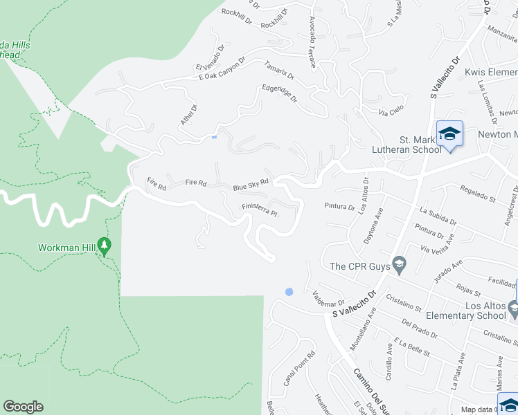 map of restaurants, bars, coffee shops, grocery stores, and more near 14705 Finisterra Place in Hacienda Heights