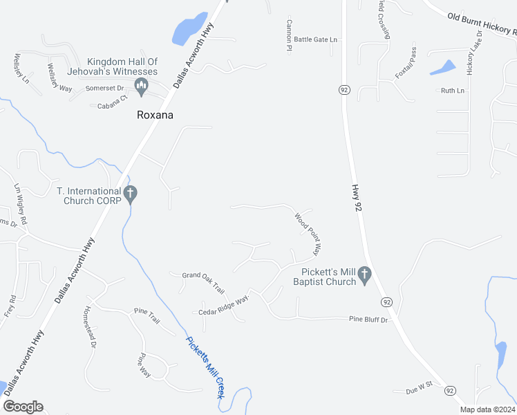 map of restaurants, bars, coffee shops, grocery stores, and more near 588 Wood Point Way in Dallas