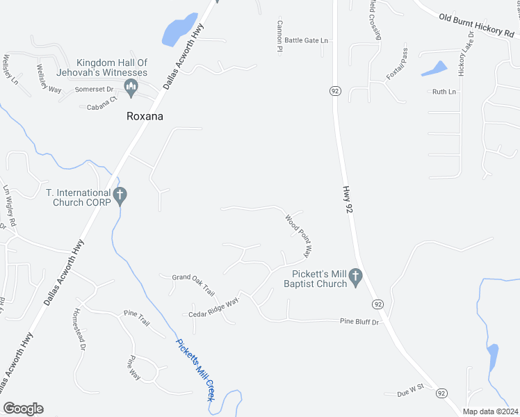 map of restaurants, bars, coffee shops, grocery stores, and more near 545 Wood Point Way in Dallas