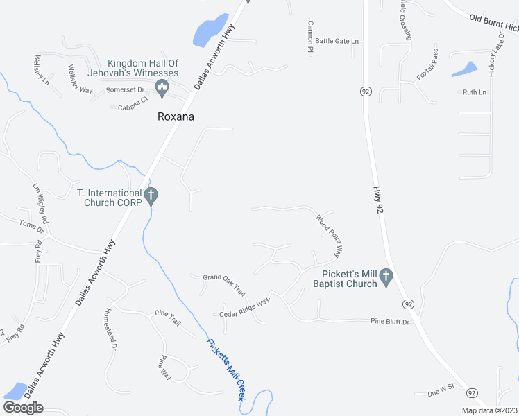 map of restaurants, bars, coffee shops, grocery stores, and more near 667 Wood Point Way in Dallas