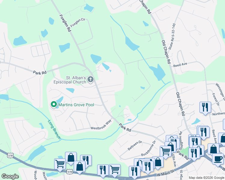 map of restaurants, bars, coffee shops, grocery stores, and more near 131 Weatherstone Road in Lexington