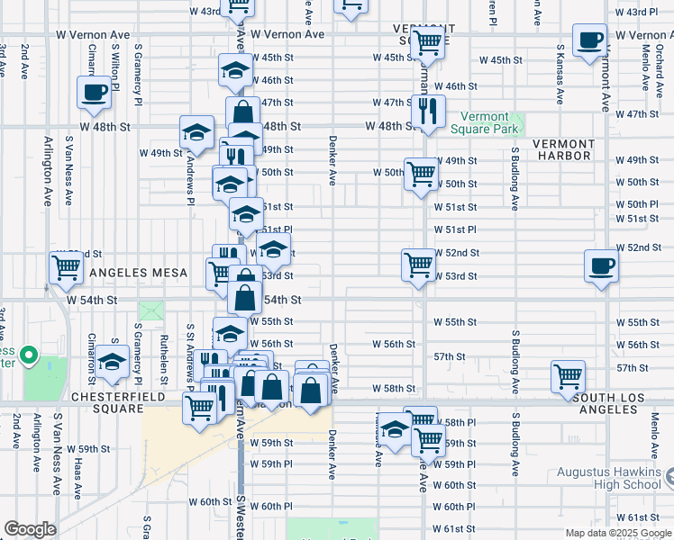 map of restaurants, bars, coffee shops, grocery stores, and more near in Los Angeles