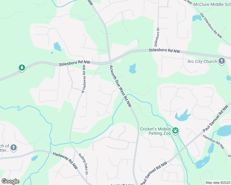 map of restaurants, bars, coffee shops, grocery stores, and more near 1562 Amberwood Creek Drive in Kennesaw