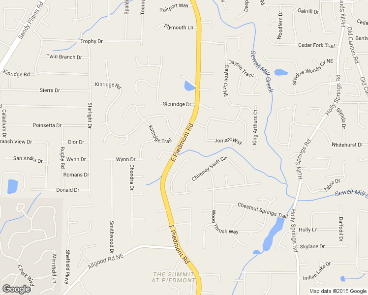 map of restaurants, bars, coffee shops, grocery stores, and more near 1780 East Piedmont Road in Marietta