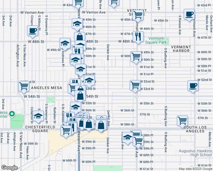 map of restaurants, bars, coffee shops, grocery stores, and more near in Los Angeles
