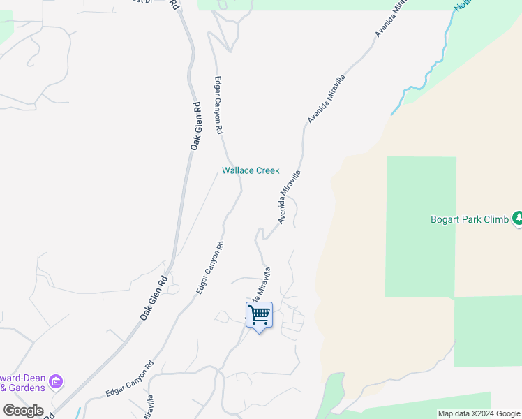 map of restaurants, bars, coffee shops, grocery stores, and more near Avenida Miravilla in Cherry Valley