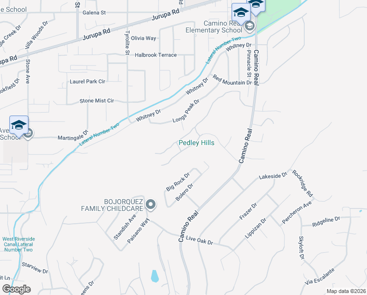 map of restaurants, bars, coffee shops, grocery stores, and more near 7784 Jayhawk Drive in Riverside