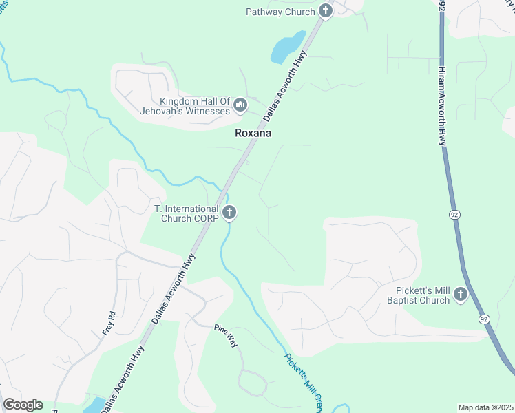 map of restaurants, bars, coffee shops, grocery stores, and more near 320 Mill Creek Hollow in Dallas
