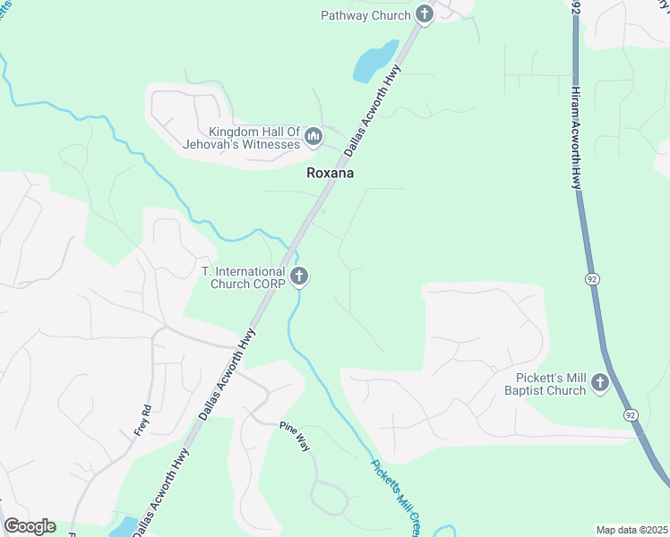 map of restaurants, bars, coffee shops, grocery stores, and more near 320 Mill Creek Hollow in Dallas