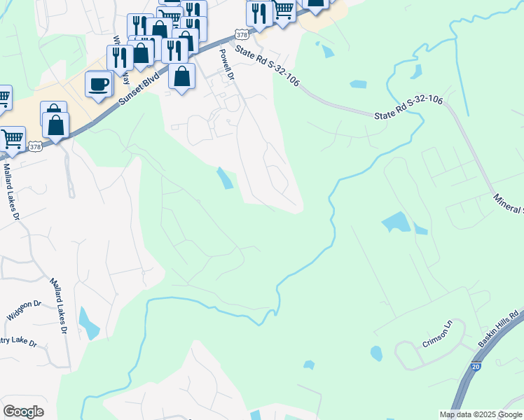 map of restaurants, bars, coffee shops, grocery stores, and more near 194 Giaben Drive in Lexington