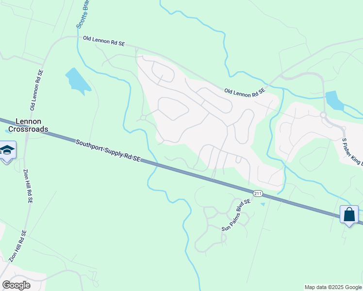 map of restaurants, bars, coffee shops, grocery stores, and more near 1241 Saint Simons Drive Southeast in Bolivia
