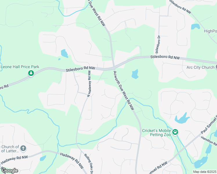 map of restaurants, bars, coffee shops, grocery stores, and more near 4280 Stef Lane Northwest in Kennesaw