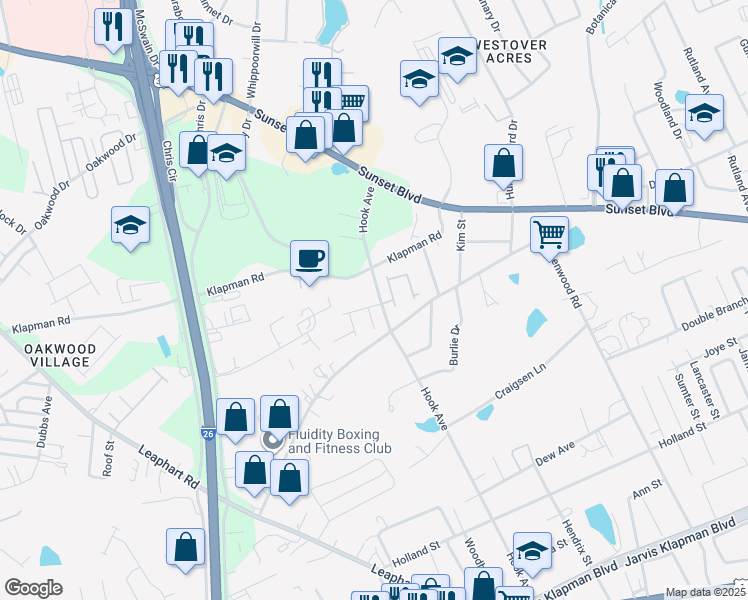 map of restaurants, bars, coffee shops, grocery stores, and more near 300 Brookland Way in West Columbia