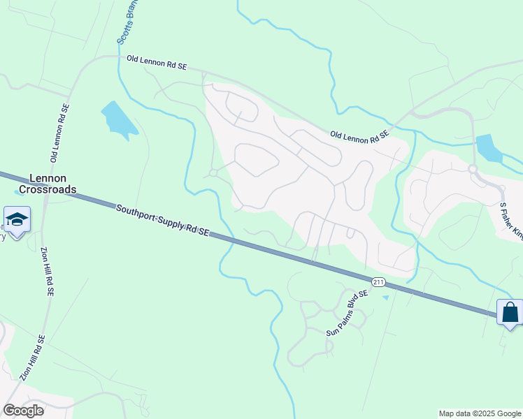 map of restaurants, bars, coffee shops, grocery stores, and more near 1239 Saint Simons Drive Southeast in Bolivia