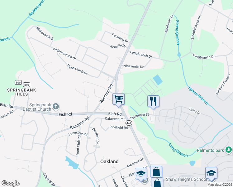 map of restaurants, bars, coffee shops, grocery stores, and more near 101 Briarcliff Street in Dalzell
