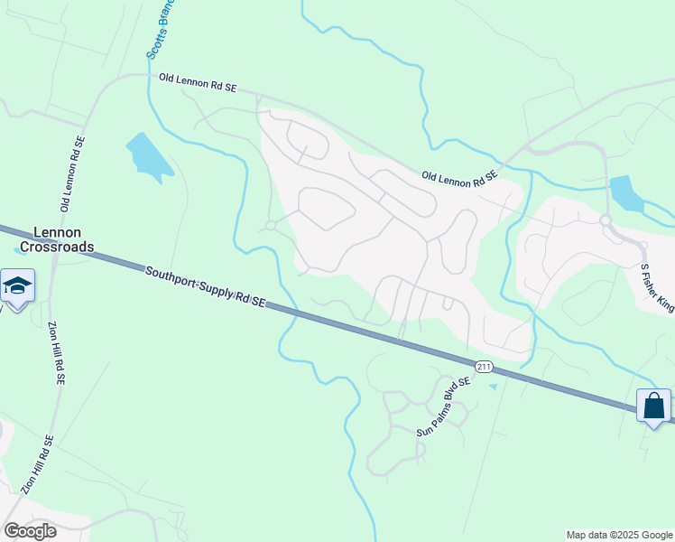 map of restaurants, bars, coffee shops, grocery stores, and more near 1241 Saint Simons Drive Southeast in Bolivia