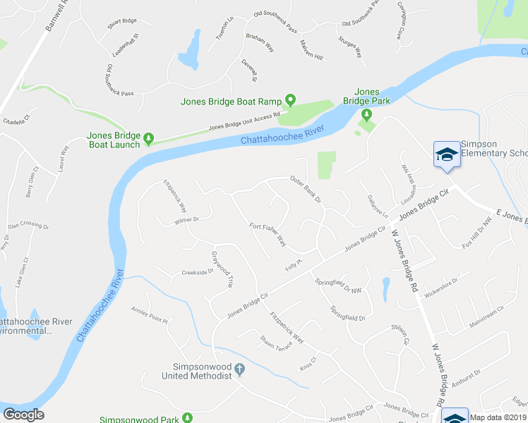 map of restaurants, bars, coffee shops, grocery stores, and more near 5506 Southport Close in Norcross