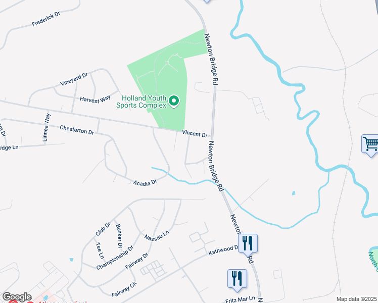 map of restaurants, bars, coffee shops, grocery stores, and more near 117 Deer Creek Drive in Athens