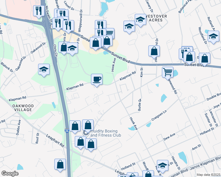 map of restaurants, bars, coffee shops, grocery stores, and more near 300 Brookland Way in West Columbia