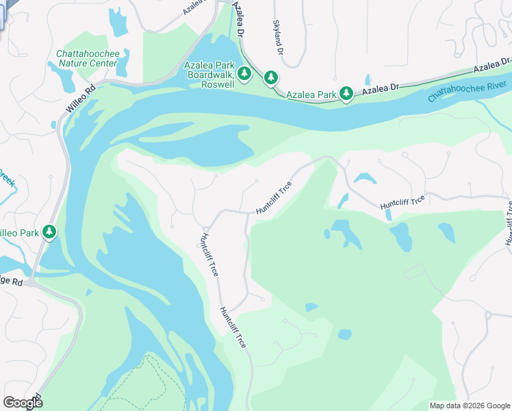 map of restaurants, bars, coffee shops, grocery stores, and more near 9245 Huntcliff Trce in Atlanta