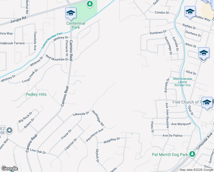 map of restaurants, bars, coffee shops, grocery stores, and more near 7369 Lakeside Drive in Riverside