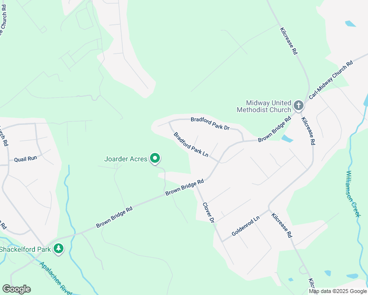 map of restaurants, bars, coffee shops, grocery stores, and more near 1216 Bradford Park Lane in Auburn